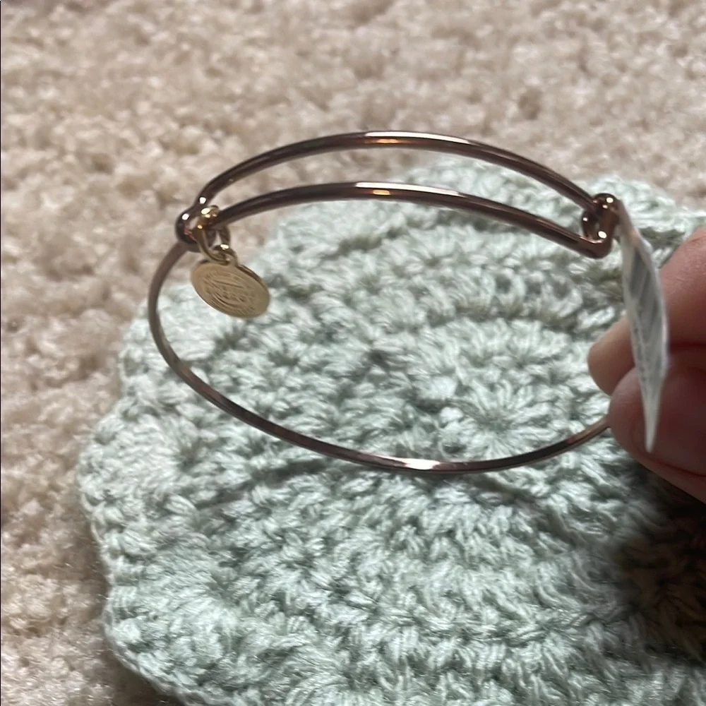 &Livy Copper Bangle with Gold Charm